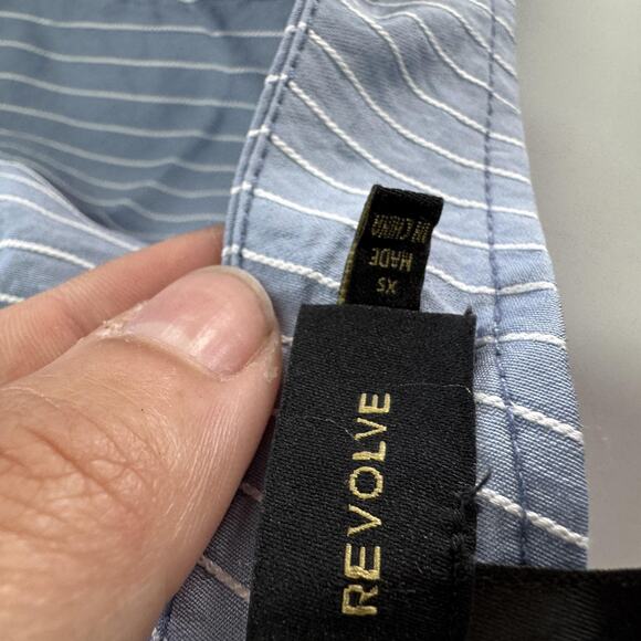 House of Harlow 1960 x Revolve Skirt Womens Extra Small Blue Nima Sarong‎ Stripe - Picture 5 of 7